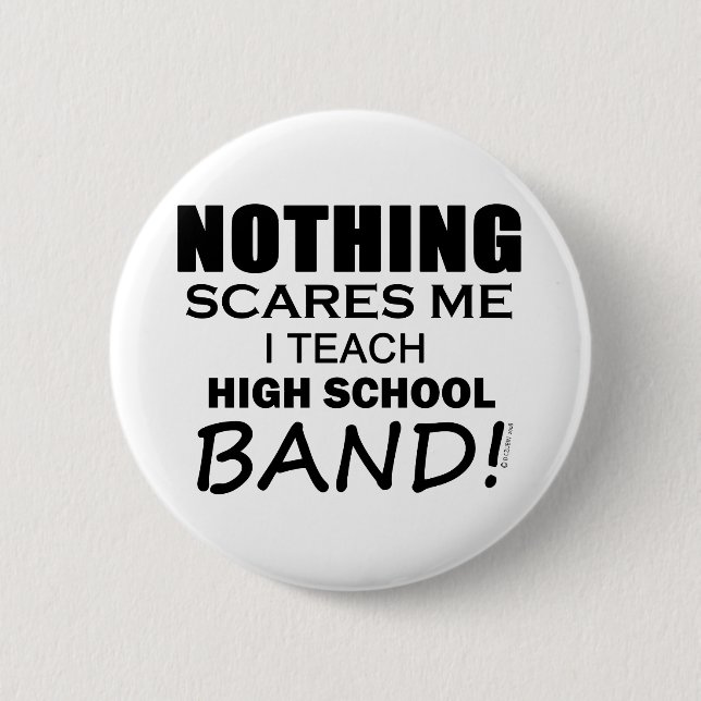 Badge Rond 5 Cm Rien ne me fait peur Musique lycée (Devant)