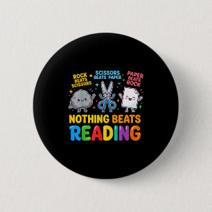 Badge Rond 5 Cm Rien ne vaut la lecture pierre feuille ciseaux lec