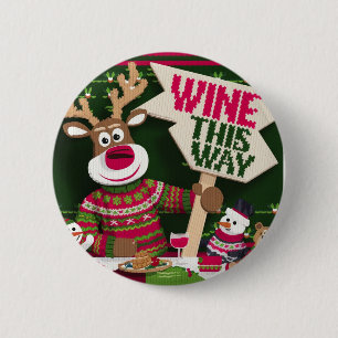 Badge Rond 5 Cm Rindeer et amis moches de Noël