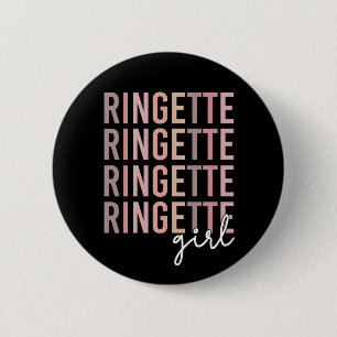 Badge Rond 5 Cm Ringette fille Cadeaux pour Lecteur Ringette