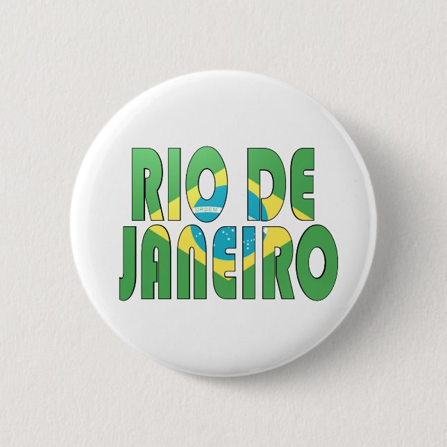 Badge Rond 5 Cm Rio de Janeiro, Brésil (Devant)