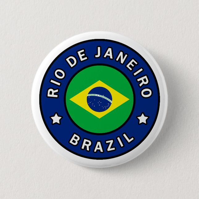 Badge Rond 5 Cm Rio de Janeiro Brésil (Devant)