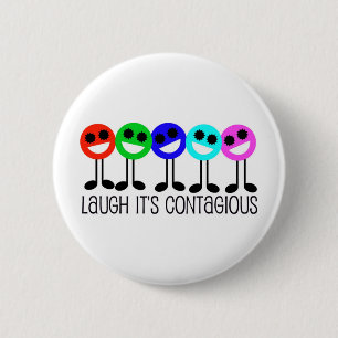 Badge Rond 5 Cm Rire c'est contagieux