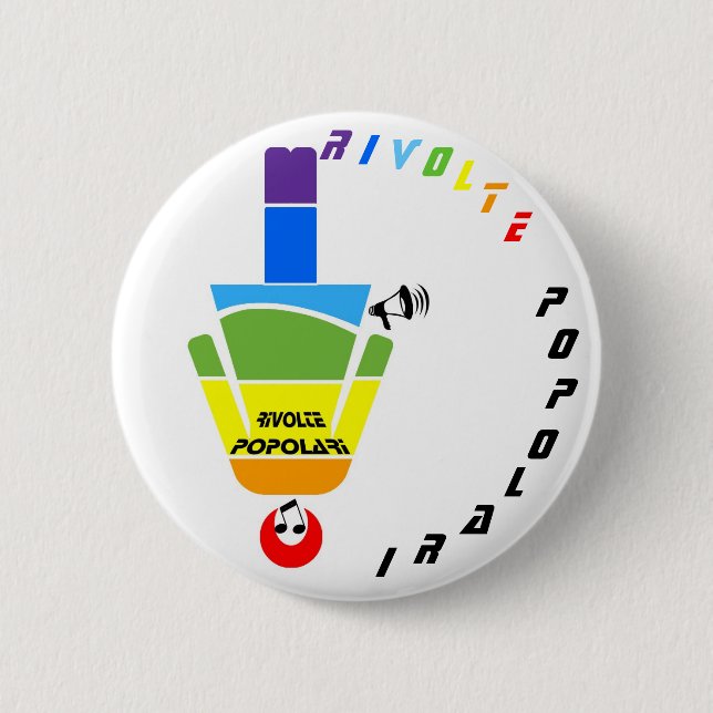 Badge Rond 5 Cm RivoltePololari (Devant)