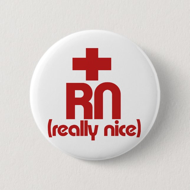 Badge Rond 5 Cm RN Really Nice Nurse Graduation (Devant)