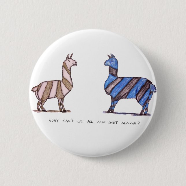 Badge Rond 5 Cm robe de lama (Devant)