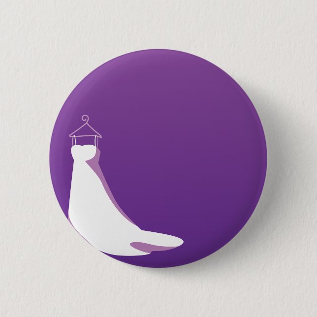 Badge Rond 5 Cm Robe de mariage : Embellissez dans le pourpre (Devant)