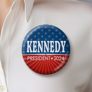 Badge Rond 5 Cm Robert F Kennedy JR 2024 - étoiles rayures