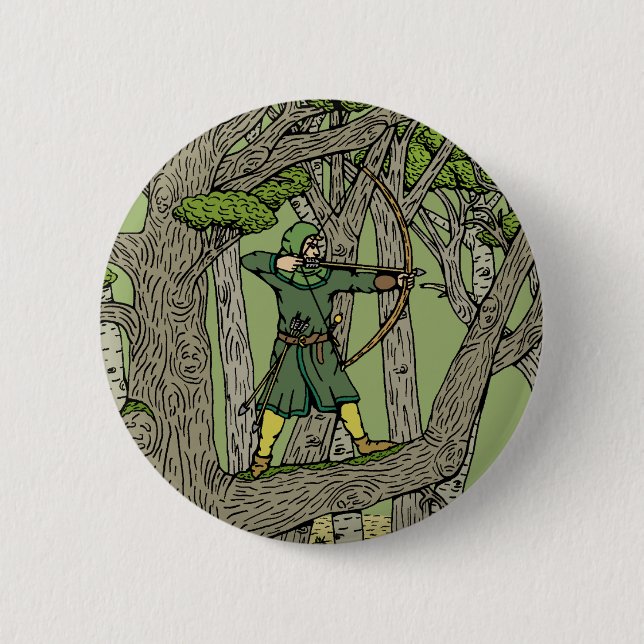 Badge Rond 5 Cm Robin Hood (Devant)