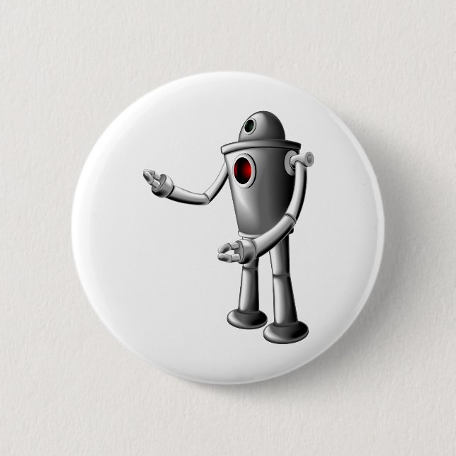 Badge Rond 5 Cm Robot (Devant)