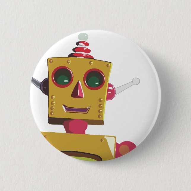 Badge Rond 5 Cm Robot (Devant)