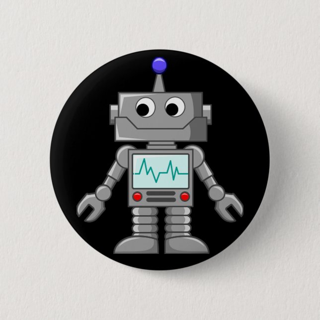 Badge Rond 5 Cm Robot Freak (Devant)