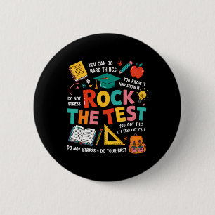 Badge Rond 5 Cm Roc de l'épreuve Drôle de journée de test Professe