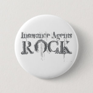 Badge Rond 5 Cm Roche d'agents d'assurance