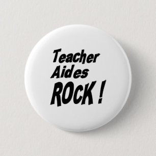 Badge Rond 5 Cm Roche d'aides de professeur ! Bouton