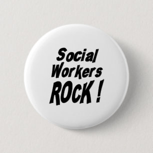 Badge Rond 5 Cm Roche d'assistants sociaux ! Bouton