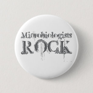 Badge Rond 5 Cm Roche de microbiologistes