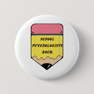 BADGE ROND 5 CM ROCHE DE PSYCHOLOGUE D'ÉCOLE