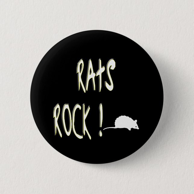 Badge Rond 5 Cm Roche de rats ! Bouton (Devant)