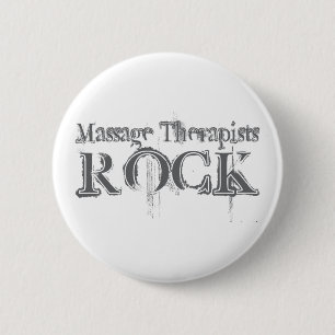 Badge Rond 5 Cm Roche de thérapeutes de massage