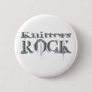 Badge Rond 5 Cm Roche de tricoteuses