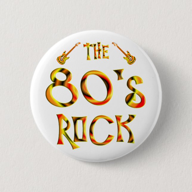 Badge Rond 5 Cm roche des années 80 (Devant)