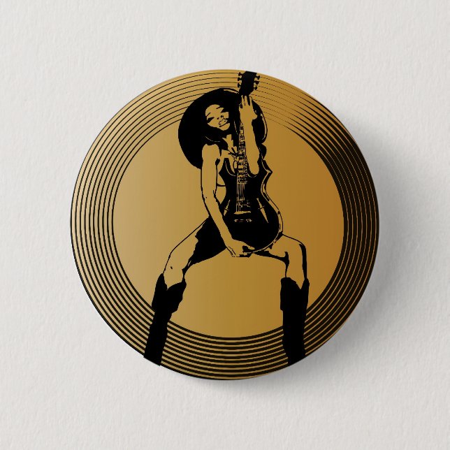 Badge Rond 5 Cm Roche dessus ! (Devant)