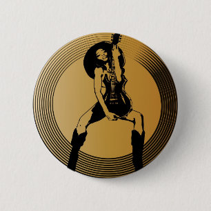 Badge Rond 5 Cm Roche dessus !