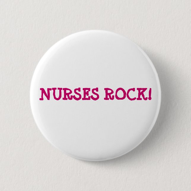 BADGE ROND 5 CM ROCHE D'INFIRMIÈRES ! (Devant)
