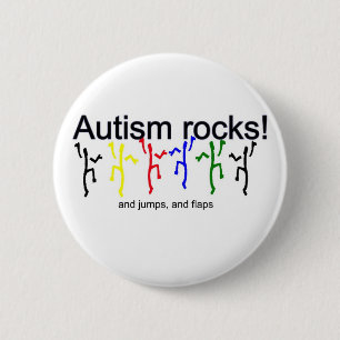 Badge Rond 5 Cm Roches d'autisme !