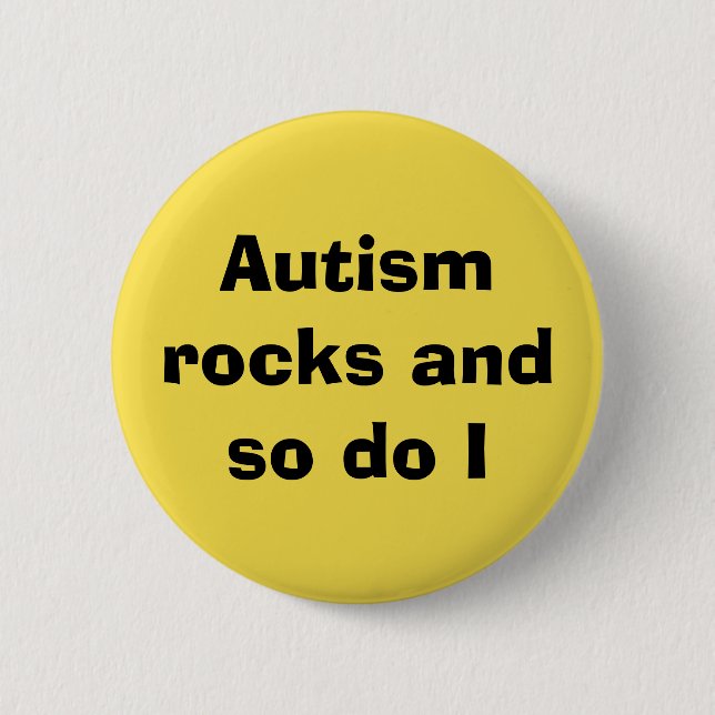 Badge Rond 5 Cm Roches d'autisme de sensibilisation sur l'autisme (Devant)