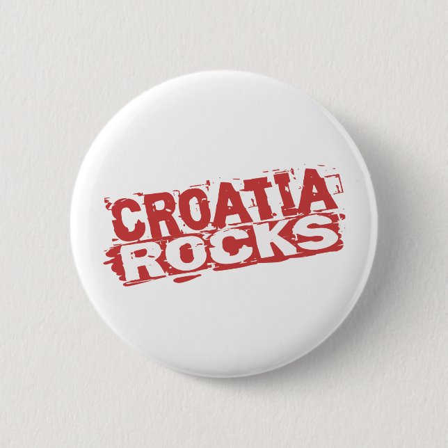 Badge Rond 5 Cm Roches de la Croatie (Devant)
