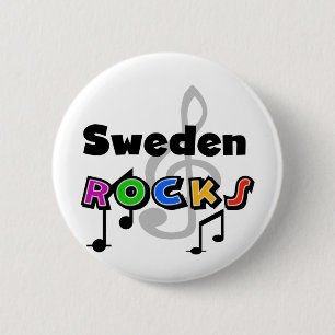 Badge Rond 5 Cm Roches de la Suède
