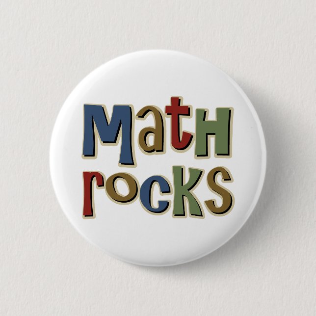 Badge Rond 5 Cm Roches de maths (Devant)