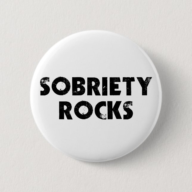 Badge Rond 5 Cm Roches de sobriété (Devant)