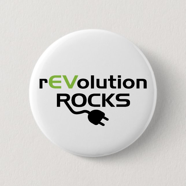 Badge Rond 5 Cm Roches de véhicules électriques - EV (Devant)