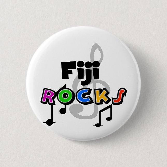 Badge Rond 5 Cm Roches des Fidji (Devant)
