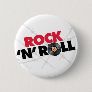 Badge Rond 5 Cm Rock ! - Bouton