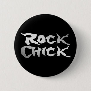 Badge Rond 5 Cm Rock Chick