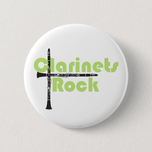 Badge Rond 5 Cm Rock Clarinets (Devant)
