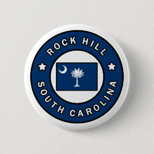 Badge Rond 5 Cm Rock Hill Caroline du Sud