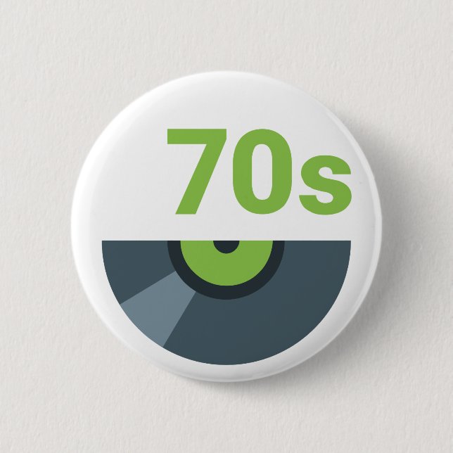 Badge Rond 5 Cm Rock Record des années 1970 (Devant)