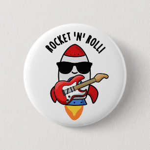Badge Rond 5 Cm Rocket Et Rouleau Drôle Rocket Pun