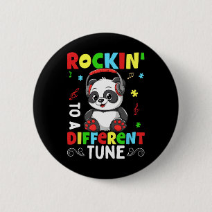 Badge Rond 5 Cm Rockin To A Different Autism
