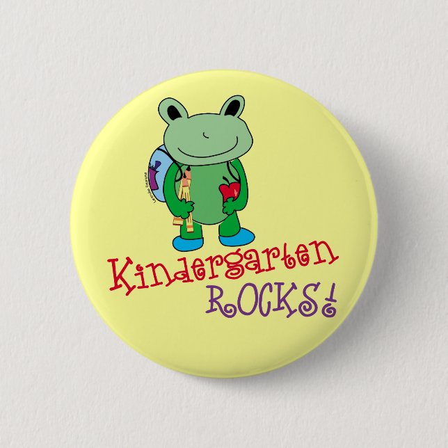 Badge Rond 5 Cm Rocks de jardin d'enfants (Devant)