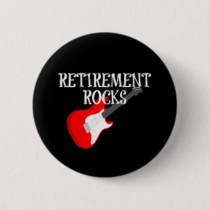 Badge Rond 5 Cm Rocks de retraite, conception graphique avec guita