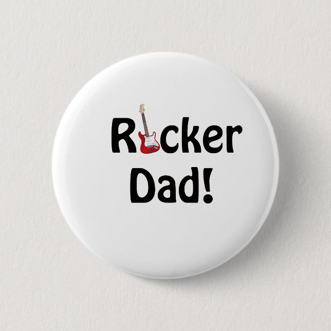 Badge Rond 5 Cm Rockstar Papa (Devant)