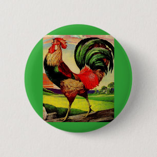 Badge Rond 5 Cm Rocky the Handsome Rooster