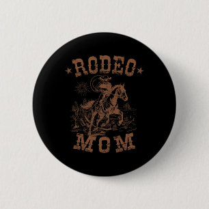 Badge Rond 5 Cm Rodeo Maman Occidentale Cowboy Maman Famille Corre