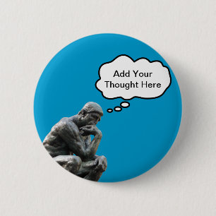 Badge Rond 5 Cm Rodin's Thinker